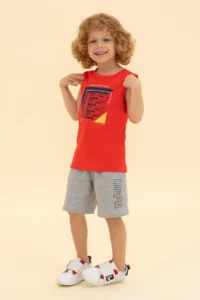 US Polo Shirt Assn. Boys' Red Crew Neck Sleeveless T-Shirt - Image 2