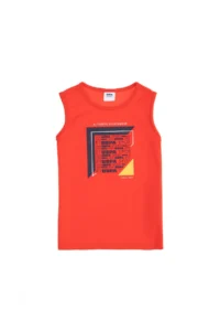 US Polo Shirt Assn. Boys' Red Crew Neck Sleeveless T-Shirt - Image 3