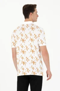 US Polo Shirt Assn. Men Camel Polo Shirt Shirt Collar T-Shirt - Image 5