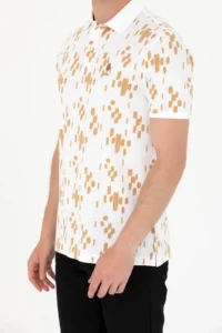 US Polo Shirt Assn. Men Camel Polo Shirt Shirt Collar T-Shirt - Image 6