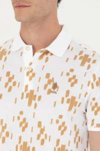US Polo Shirt Assn. Men Camel Polo Shirt Shirt Collar T-Shirt - Image 7