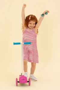 US Polo Shirt Assn. Girls' Pink Knitting Dress - Image 2