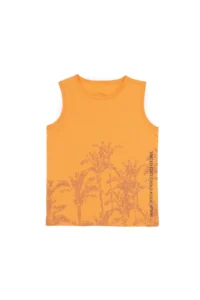 US Polo Shirt Assn. Boys' Orange Crew Neck Sleeveless T-Shirt - Image 3