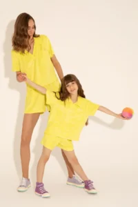 US Polo Shirt Assn. Kids Neon Yellow Knitting Shorts