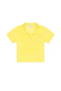US Polo Shirt Assn. Girls' Neon Yellow Towel Material Polo Shirt Shirt Collar T-Shirt - Image 4