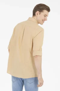US Polo Shirt Assn. Men Camel Long Sleeve Shirt - Image 5