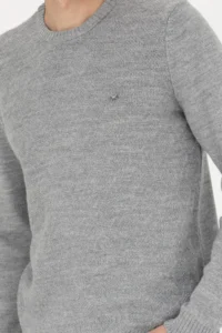 US Polo Shirt Assn. Men Gray Melange Sweater - Image 6