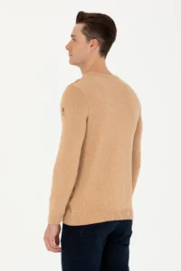 US Polo Shirt Assn. Men Sand Melange Sweater - Image 5