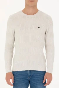 US Polo Shirt Assn. Men Stone Sweater - Image 6