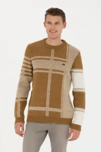 US Polo Shirt Assn. Men Light Khaki Sweater