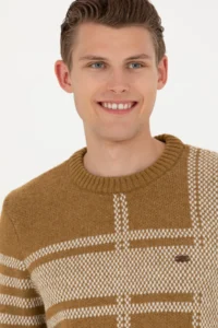 US Polo Shirt Assn. Men Light Khaki Sweater - Image 2