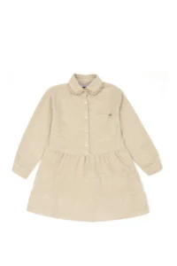 US Polo Shirt Assn. Girls' Sand Long Sleeve Weaving Dress - Image 2