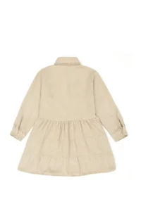 US Polo Shirt Assn. Girls' Sand Long Sleeve Weaving Dress - Image 3