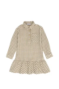 US Polo Shirt Assn. Girls' Coconut Long Sleeve Weaving Dress - Image 2