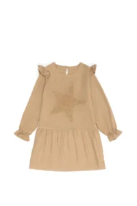 US Polo Shirt Assn. Girls' Sand Long Sleeve Weaving Dress - Image 2
