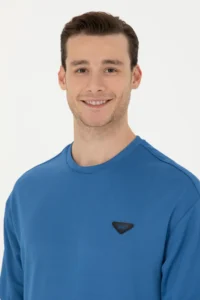 US Polo Shirt Assn. Men Saks Blue Blue Sweatshirt - Image 2