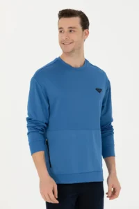 US Polo Shirt Assn. Men Saks Blue Blue Sweatshirt - Image 3