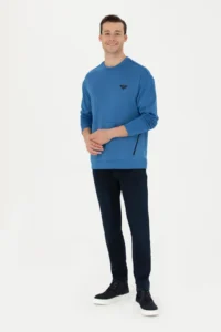 US Polo Shirt Assn. Men Saks Blue Blue Sweatshirt - Image 4
