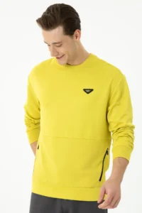 US Polo Shirt Assn. Men Peanut Green Sweatshirt