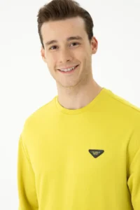 US Polo Shirt Assn. Men Peanut Green Sweatshirt - Image 2