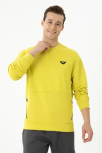 US Polo Shirt Assn. Men Peanut Green Sweatshirt - Image 3