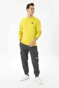 US Polo Shirt Assn. Men Peanut Green Sweatshirt - Image 4