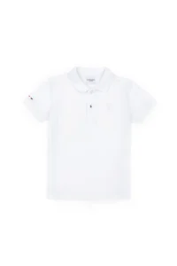 US Polo Shirt Assn. Boys' WHITE Basic Polo Shirt Shirt Collar T-Shirt - Image 2