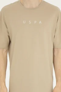 US Polo Shirt Assn. Men comfort Fit Crew Neck Light Khaki T-Shirt - Image 6