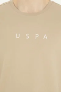 US Polo Shirt Assn. Men comfort Fit Crew Neck Light Khaki T-Shirt - Image 7