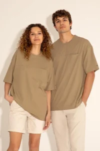 US Polo Shirt Assn. Men comfort Fit Crew Neck Khaki T-Shirt - Image 2