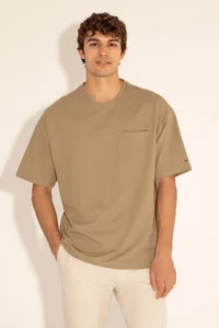US Polo Shirt Assn. Men comfort Fit Crew Neck Khaki T-Shirt - Image 5