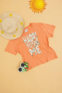 US Polo Shirt Assn. Girls' Salmon Crew Neck T-Shirt