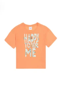 US Polo Shirt Assn. Girls' Salmon Crew Neck T-Shirt - Image 2