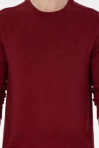 US Polo Shirt Assn. Men Regular Fit Crew Neck Burgundy Sweatshirt - Image 6