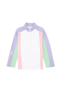 US Polo Shirt Assn. Girls' Half Zippered Lilac Sweatshirt - Image 2