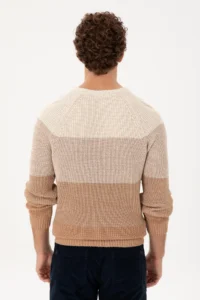 US Polo Shirt Assn. Men slim Fit Crew Neck Camel Sweater - Image 5