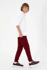 US Polo Assn. Boys' Burgundy Sweatpants - Image 2