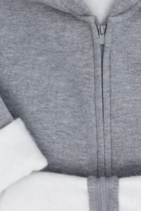 US Polo Shirt Assn. Boys' Zippered Gray Melange Fleece Hooded Sweatshirt - Image 4