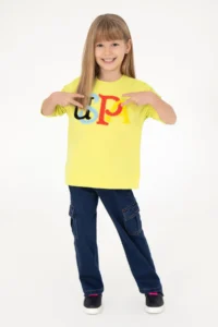 US Polo Shirt Assn. Girls' Peanut Green Crew Neck Sweatshirt - Image 2