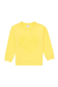US Polo Shirt Assn. Girls' Yellow Crew Neck Sweatshirt - Image 3