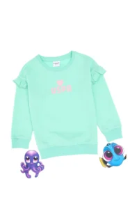 US Polo Assn. Girls' MINT Crew Neck Sweatshirt - Image 3