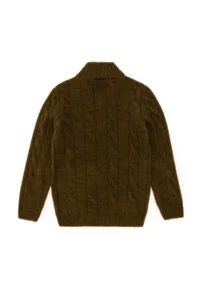 US Polo Shirt Assn. Boys' Half Zippered Khaki Sweater - Image 2