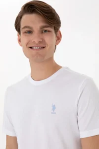US Polo Shirt Assn. Men Regular Fit Crew Neck WHITE T-Shirt - Image 2