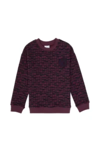 US Polo Shirt Assn. Boys' Burgundy Crew Neck Sweatshirt - Image 3