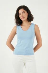 Lela Thick Sleeveless V-neck Blouse Blouse - Image 3