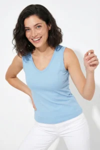 Lela Thick Sleeveless V-neck Blouse Blouse - Image 4