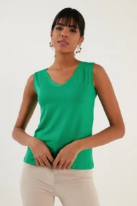 Lela Thick Sleeveless V-neck Blouse Blouse - Image 2