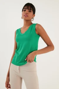 Lela Thick Sleeveless V-neck Blouse Blouse - Image 6