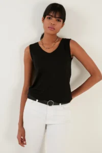 Lela Thick Sleeveless V-neck Blouse Blouse - Image 2