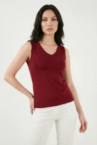 Lela Thick Sleeveless V-neck Blouse Blouse - Image 5